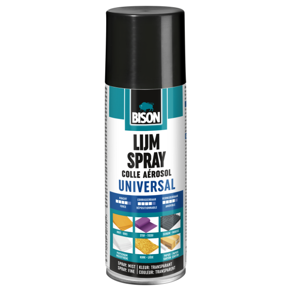 Bison Lijmspray universal - 200 ml - spuitbus - 7002366