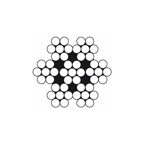 Dulimex Staalkabel 7x7 draden - 3 mm - RVS AISI 316 - prijs per meter - STR77042030-M