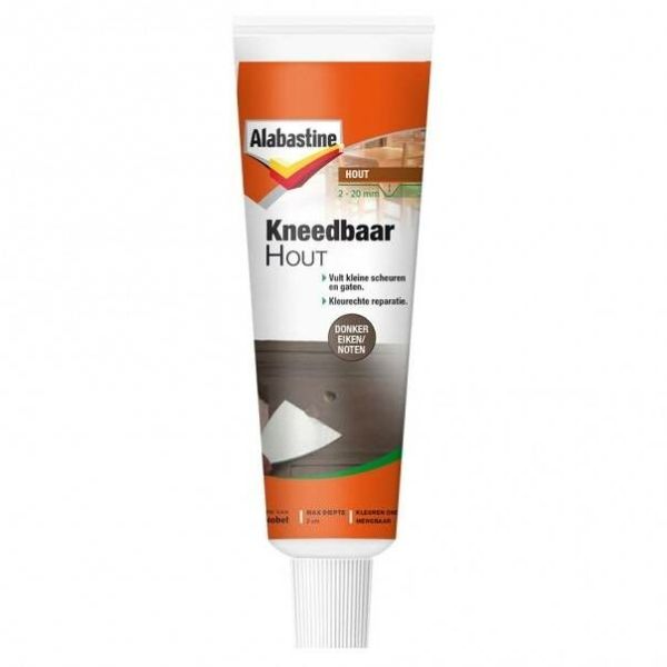 Alabastine Kneedbaar hout - donker eiken/ noten - 75 gram