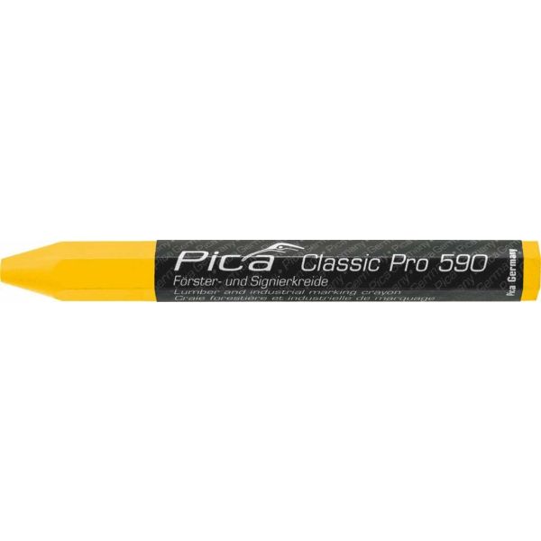 Pica 590/44 Markeerkrijt PRO - Ø12x120 mm - geel - 12 stuks