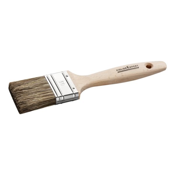 Color Expert Platte kwast 60 mm beits - bruin haar-mix - FSC&reg; houten greep - 81536099