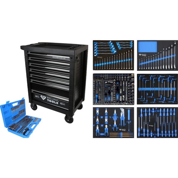 Brilliant Tools Gereedschapswagen gevuld - 473 delig - 7 laden - BT153473
