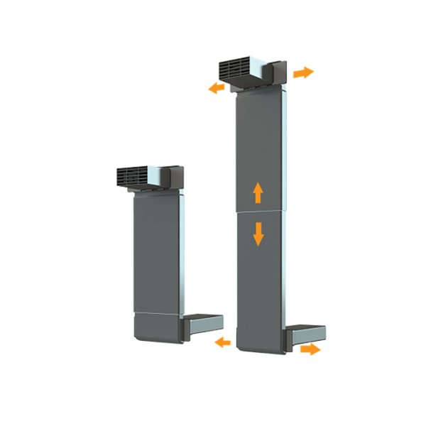 FLEXVENT-HV® Vloerventilatiekoker met zwart muurrooster - kunststof