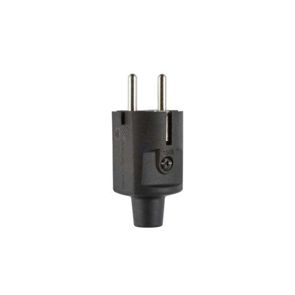 ABL 1505 PVC rechte stekker + randaarde - zwart - 33118