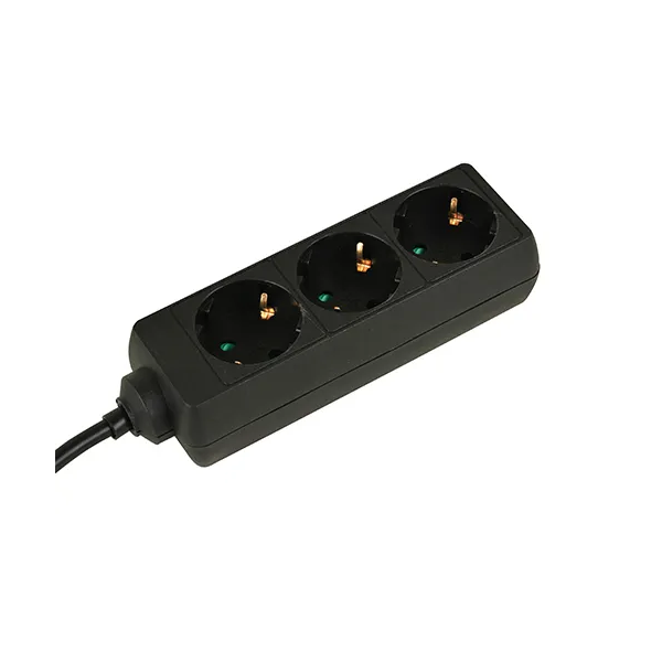 VB Tafelcontactdoos - 3-voudig - 1,5 meter 3x1,0 mm² - zwart - 41251