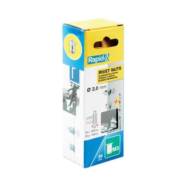 Rapid Blindklinkmoeren M3 - staal gegalvaniseerd - 20 stuks - 5000670
