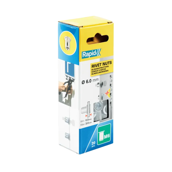 Rapid Blindklinkmoeren M6 - staal gegalvaniseerd - 20 stuks - 5000673