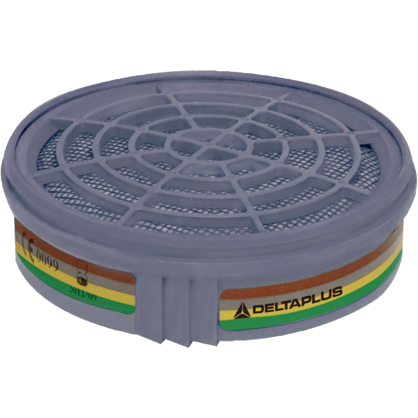 Delta Plus M6000 A1B1E1K1 Filterpatronen ABEK1 tbv M6200 of M6400 jupiter halfgelaatmasker - set &aacute; 2 stuks