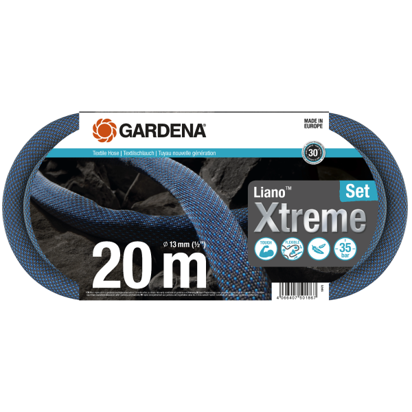 Gardena 18470-20 Textielslang Liano™ Xtreme set - 20 meter - 13 mm (G 1/2")