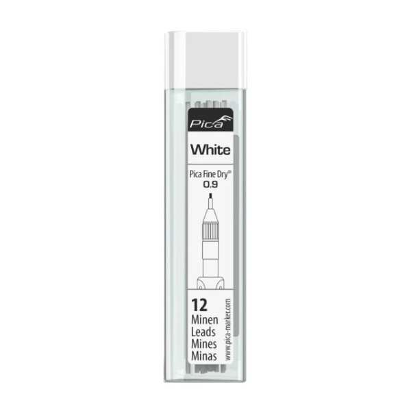 Pica 7032 Navulling markeerpotlood 7070 Fine Dry - wit - 12 stuks