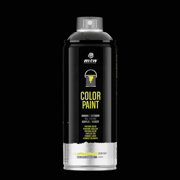 MTN WEPRO Acrylic spuitlak - zwart - mat - 400 ml