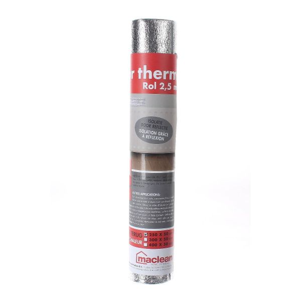 Mac Lean Radiator Therm Radiatorfolie rol - 50 cm x 2,5 meter - zilver - 0414120