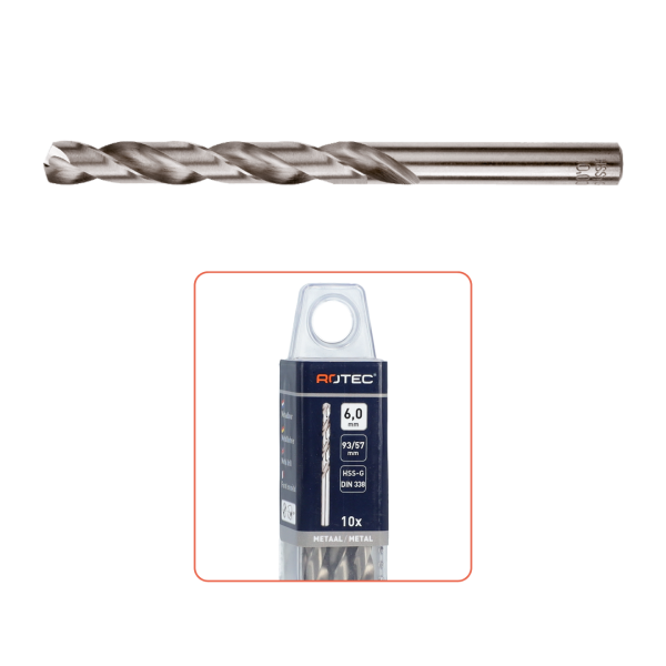 Hevu Tools 105 HSS-G Metaalboor / spiraalboor silver-line - in box