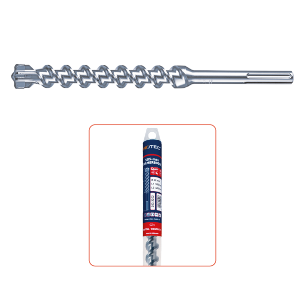 Hevu Tools 203 Hamerboor - SDS-max - Quattro-X (4 snijder)
