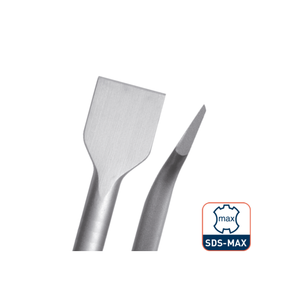 Hevu Tools Tegelbeitel gebogen - SDS-max - 50x300 mm - 215.1025