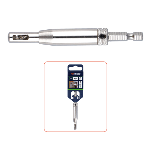Rotec HSS Zelfcentrerend scharnierboor - 1/4"