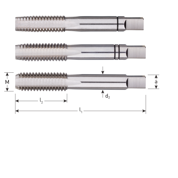 Rotec HSS Handtappenset - metrisch - 3-delig