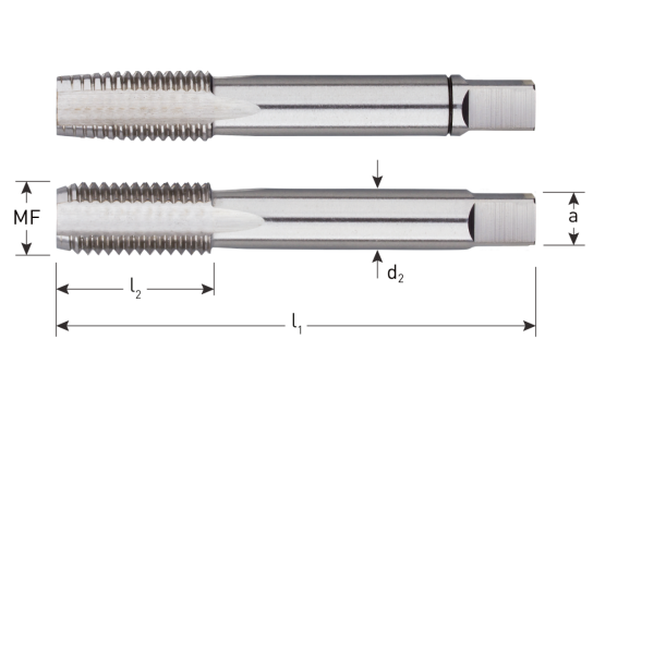 Rotec HSS Handtappenset MF - metrisch fijn - 2-delig