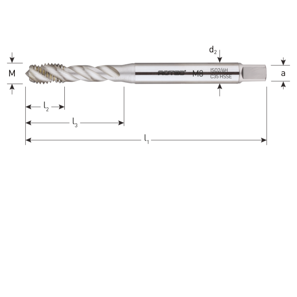 Rotec HSS-E OPTI machinetap metrisch blind M3 - M10