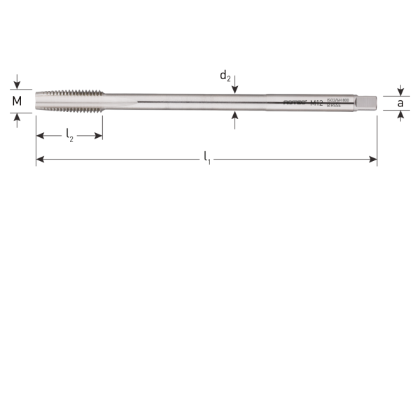 Rotec HSS Machinetap metrisch lang M3 - M12