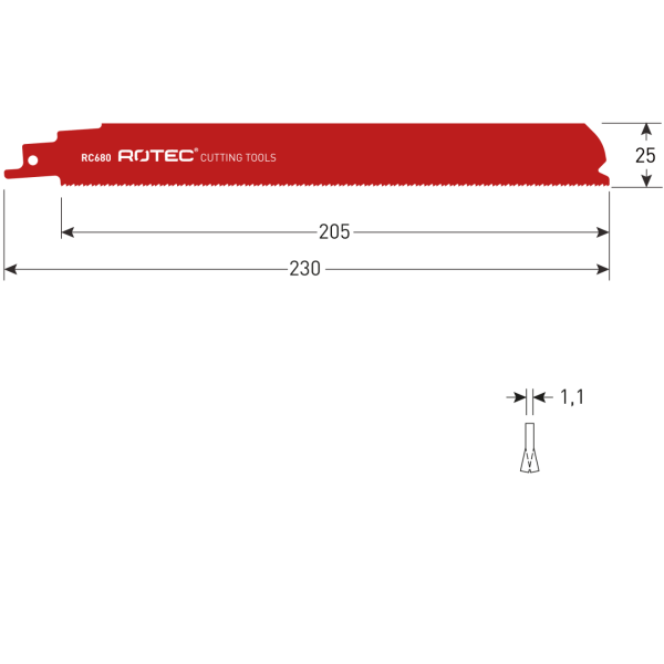 Rotec Reciprozaagblad RC680 - 525.0680