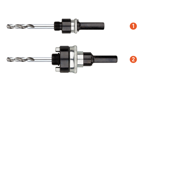Rotec Quick-Lock gatzaaghouder met centreerboor t.b.v gatzaag type 528 en 533
