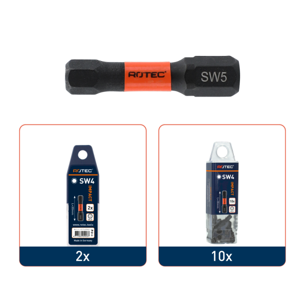 Rotec IMPACT Bit - SW4 - 30 mm - SW (Inbus)