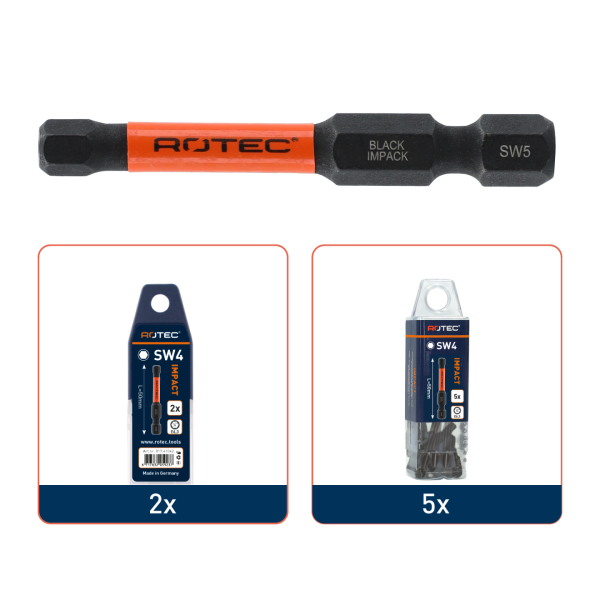 Rotec IMPACT Bit - SW3 - 50 mm - SW (Inbus)