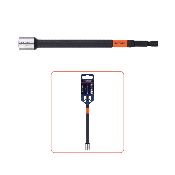 Rotec IMPACT Dopsleutel - SW 13 - magnetisch - 150 mm - 1/4" - 821.10131