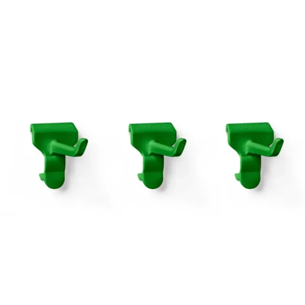 Toolflex One gereedschapshaken - groen - kunststof - 3 stuks