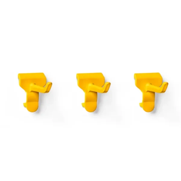 Toolflex One gereedschapshaken - geel - kunststof - 3 stuks