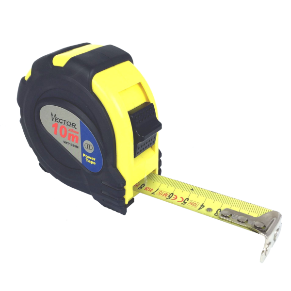 Vector rolmaat - rolbandmaat - 10 meter x 25 mm - ABS / rubber