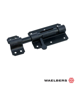 Waelbers Plaatgrendel 100x60 mm - zwart - 105337.05