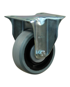 Novio serie 14-15 Bokwiel met plaatbevestiging - Ø100 mm - kogellager - rubber/TPE - 314.106.156.000