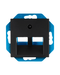 ION Modular Jack 30° Cat en Coax met centraalplaat V1/J1 - 2-voudig - mat zwart - 13.300.116