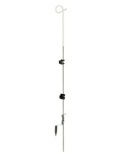 Koltec Afrastering Krulstaart paal - Ø6 x 105 cm - veerstaal - wit - 162-80165