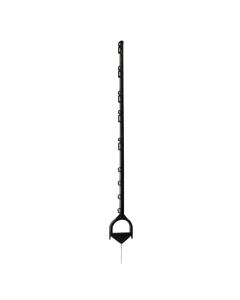Koltec Afrastering stijgbeugelpaal - 160 cm - kunststof - zwart - 162-80333