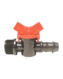 RainBird BF-82 Druppelslang kogelkraan - Ø16 mm klem x 3/4" buitendraad - zwart