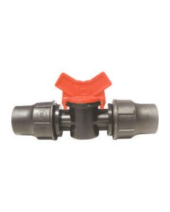 RainBird Druppelslang kogelkraan - 2x Ø16 mm klem - zwart