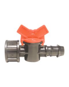 RainBird BF-62 Druppelslang kogelkraan - Ø16 mm klem x 3/4" binnendraad - zwart