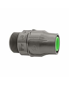 Palaplast Druppelslang puntstuk - Ø16 mm x 1" buitendraad - zwart