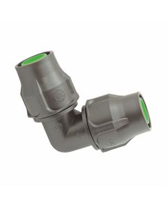Druppelslang knie verbinder - Ø16 mm - zwart