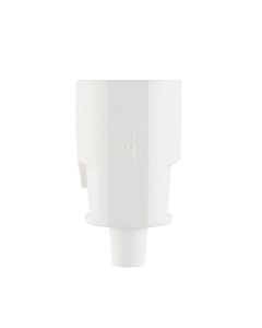 ABL PVC rechte contrastekker + randaarde - wit
