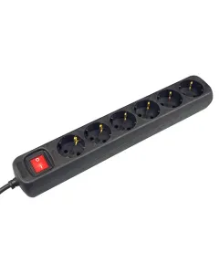 VB Tafelcontactdoos met schakelaar - 6-voudig - 1,5 meter 3x1,5 mm² - zwart