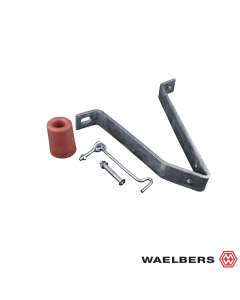 Waelbers Deurvanger open model compleet - grijs - staal - 414293.99
