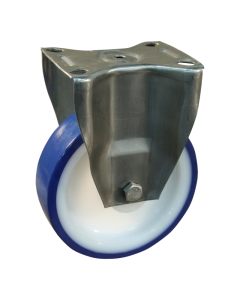 Novio serie 27-30 Bokwiel met plaatbevestiging - Ø100 mm - glijlager - PU/TPU - 327.101.306.001