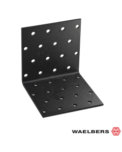 Waelbers Verbindingshoek 80x80x80 mm - staal - zwart TXT - 448478.11