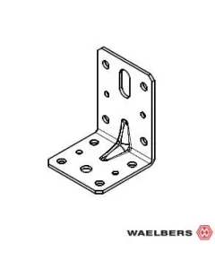 Waelbers Hoekanker met ril - 60x80x60 mm - staal verzinkt - 490264.11