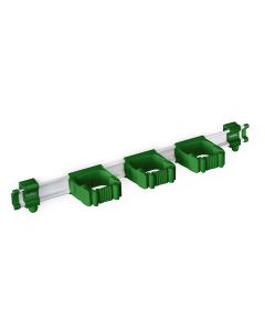 Toolflex One Aluminium rail met 3 gereedschapshouders - 540 mm - Ø15-35 mm - groen