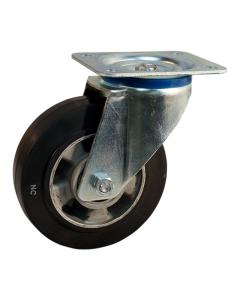 Novio serie 10-15 Zwenkwiel met plaatbevestiging - Ø125 mm - kogellager - rubber/TPE- 210.126.156.000